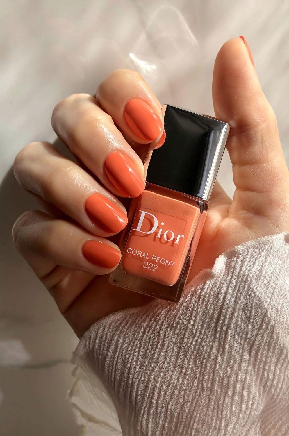 Dior nail polish colors Coral Peony 322 