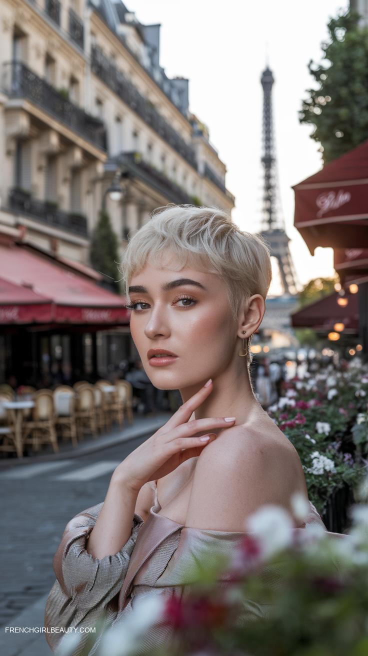 pixie cuts Elegant pixie with tapered nape