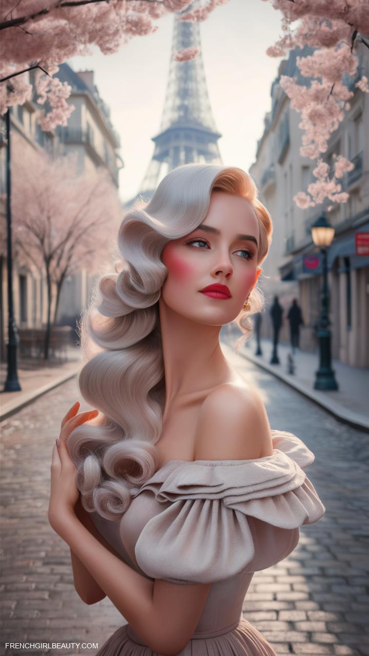 wavy hairstyles Elegant side swept waves for vintage glamour