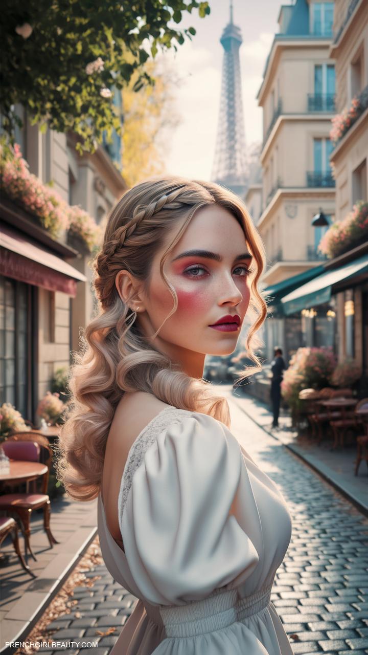 wavy hairstyles Soft cascading waves with romantic braids